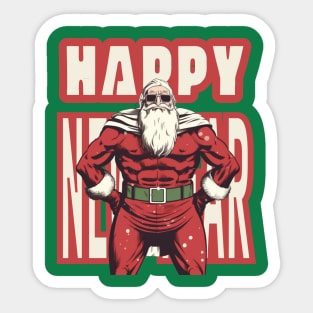 Happy New Year Santa Sticker